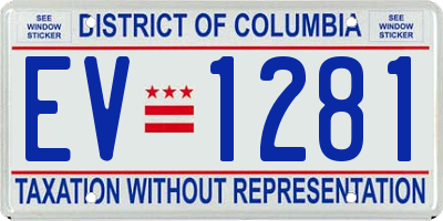 DC license plate EV1281
