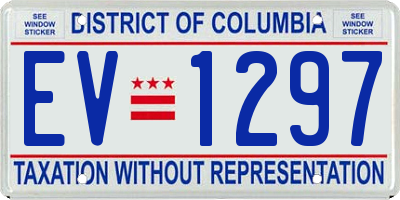 DC license plate EV1297