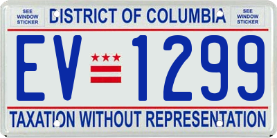 DC license plate EV1299