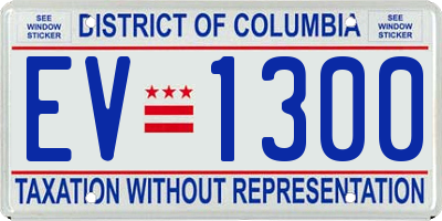 DC license plate EV1300