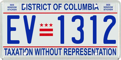 DC license plate EV1312