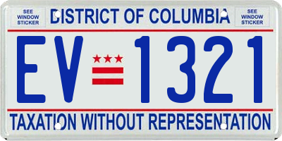 DC license plate EV1321