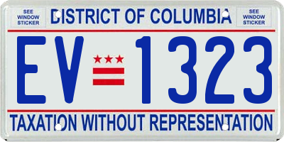 DC license plate EV1323
