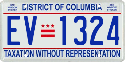 DC license plate EV1324