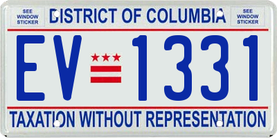 DC license plate EV1331