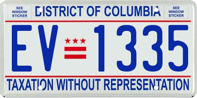 DC license plate EV1335