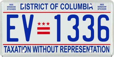 DC license plate EV1336