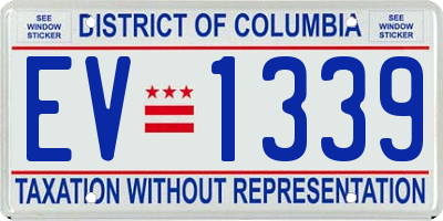 DC license plate EV1339