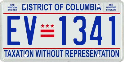 DC license plate EV1341