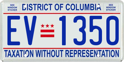 DC license plate EV1350