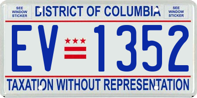 DC license plate EV1352