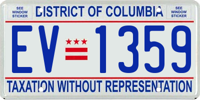 DC license plate EV1359