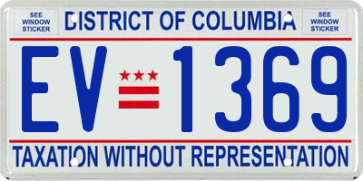 DC license plate EV1369