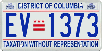 DC license plate EV1373