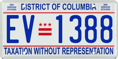 DC license plate EV1388