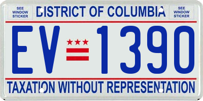 DC license plate EV1390