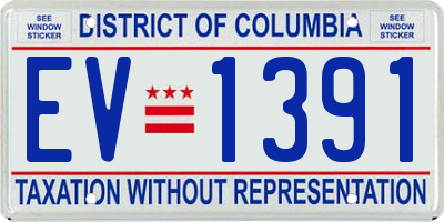 DC license plate EV1391