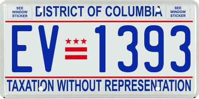 DC license plate EV1393