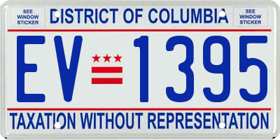 DC license plate EV1395