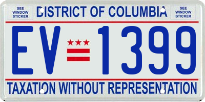 DC license plate EV1399