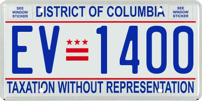 DC license plate EV1400