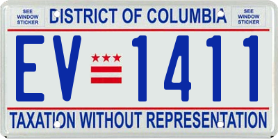DC license plate EV1411