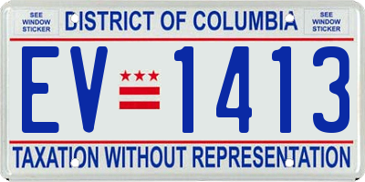 DC license plate EV1413