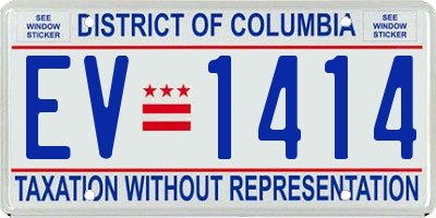 DC license plate EV1414
