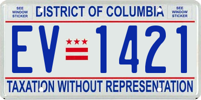 DC license plate EV1421