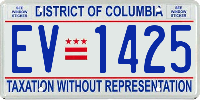 DC license plate EV1425