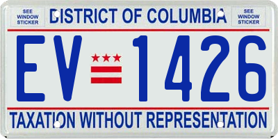 DC license plate EV1426
