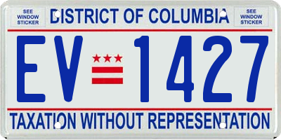 DC license plate EV1427