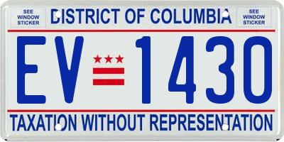 DC license plate EV1430