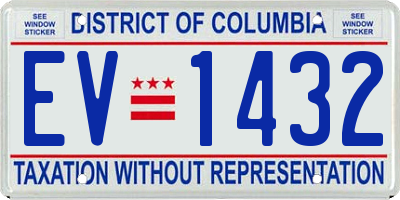 DC license plate EV1432