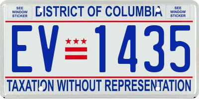 DC license plate EV1435