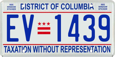 DC license plate EV1439