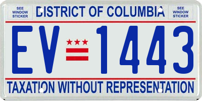 DC license plate EV1443