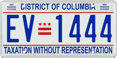 DC license plate EV1444