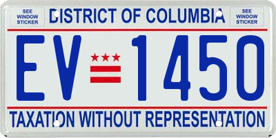 DC license plate EV1450