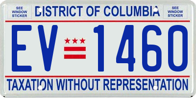 DC license plate EV1460