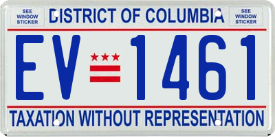 DC license plate EV1461