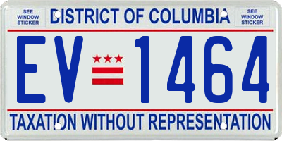 DC license plate EV1464