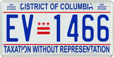 DC license plate EV1466