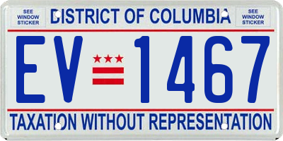 DC license plate EV1467