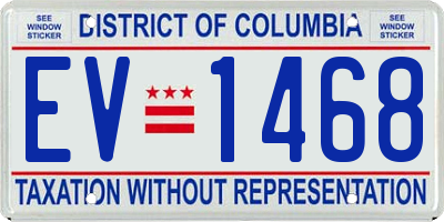 DC license plate EV1468