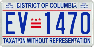 DC license plate EV1470
