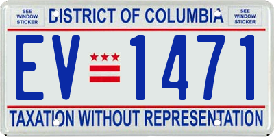 DC license plate EV1471