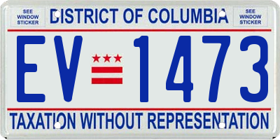 DC license plate EV1473