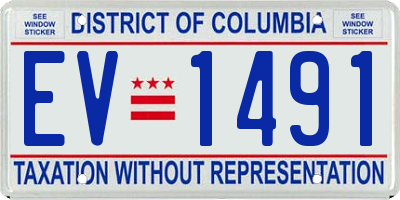 DC license plate EV1491