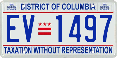 DC license plate EV1497